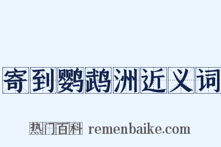 寄到鹦鹉洲近义词是什么意思的图片